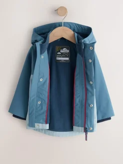 Next Waterproof Fleece Lined Anorak (3mths-7yrs) Light Blue Online