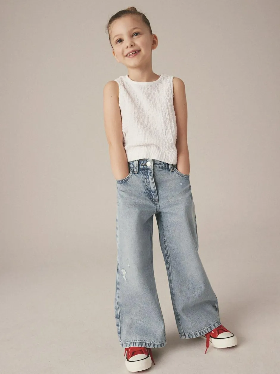 Next Wide Leg Jeans (3-16yrs) Light Blue New