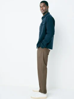 Next Light Brown Regular Tapered Fit Stretch Chinos Trousers Discount