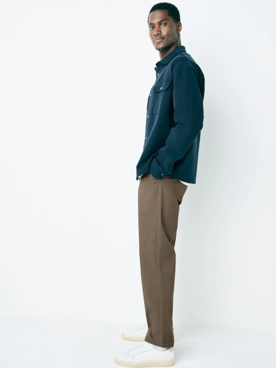 Next Light Brown Regular Tapered Fit Stretch Chinos Trousers Discount