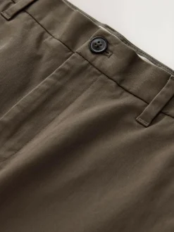 Next Light Brown Regular Tapered Fit Stretch Chinos Trousers Discount