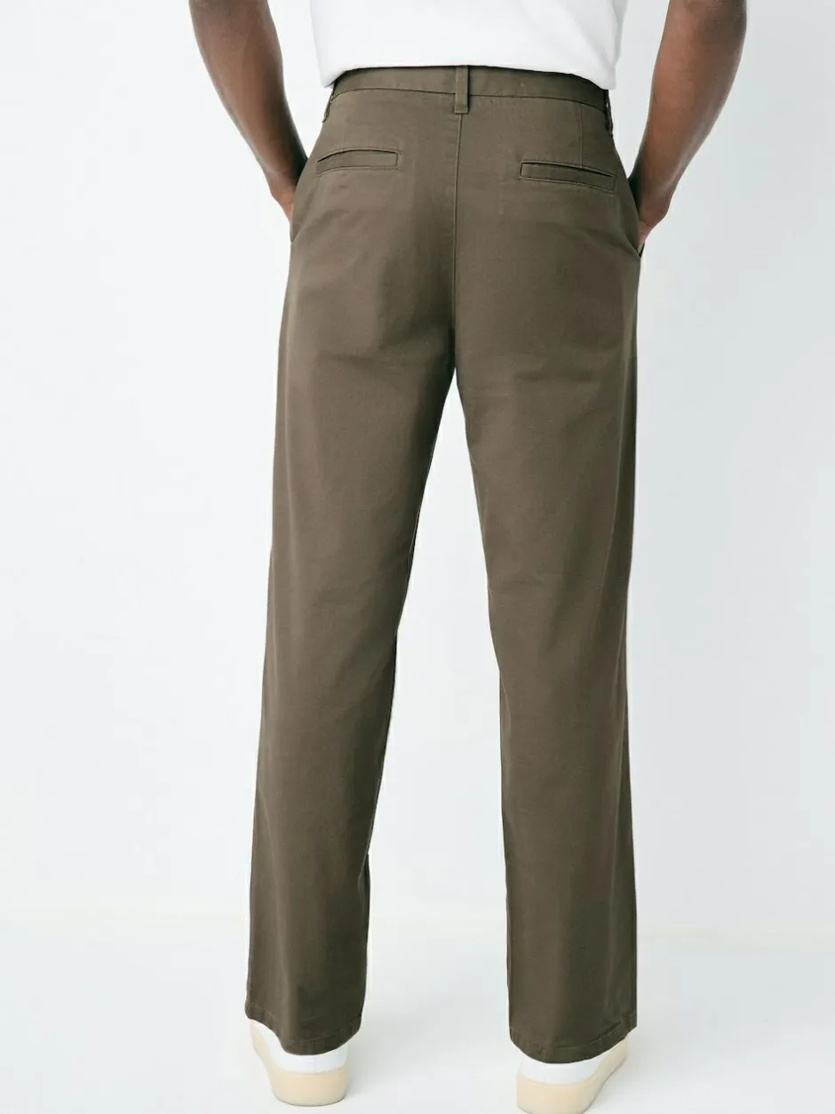 Next Light Brown Relaxed Fit Stretch Chinos Trousers Sale