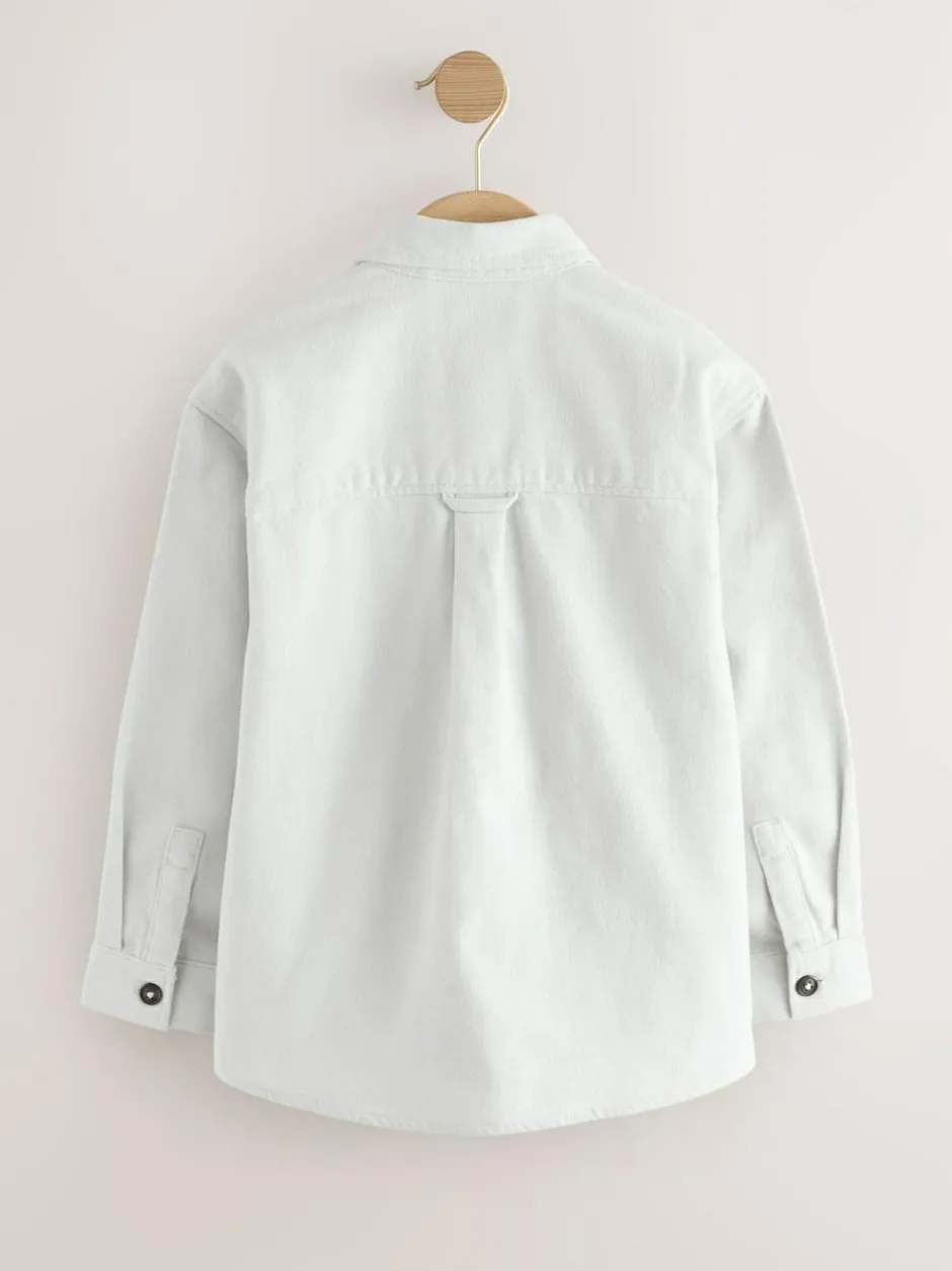 Next Brushed Overshirt (3-16yrs) Light Grey