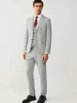 Next Regular Fit Motionflex Stretch Waistcoat Light Grey Discount