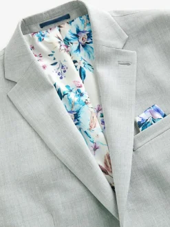 Next Regular Fit Motionflex Stretch Suit Jacket Light Grey