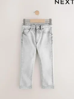 Next Light Grey Regular Fit Stretch Jeans (3-17yrs) Outlet
