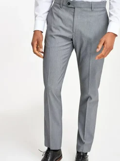 Next Light Grey Slim Fit Stretch Smart Trousers Best