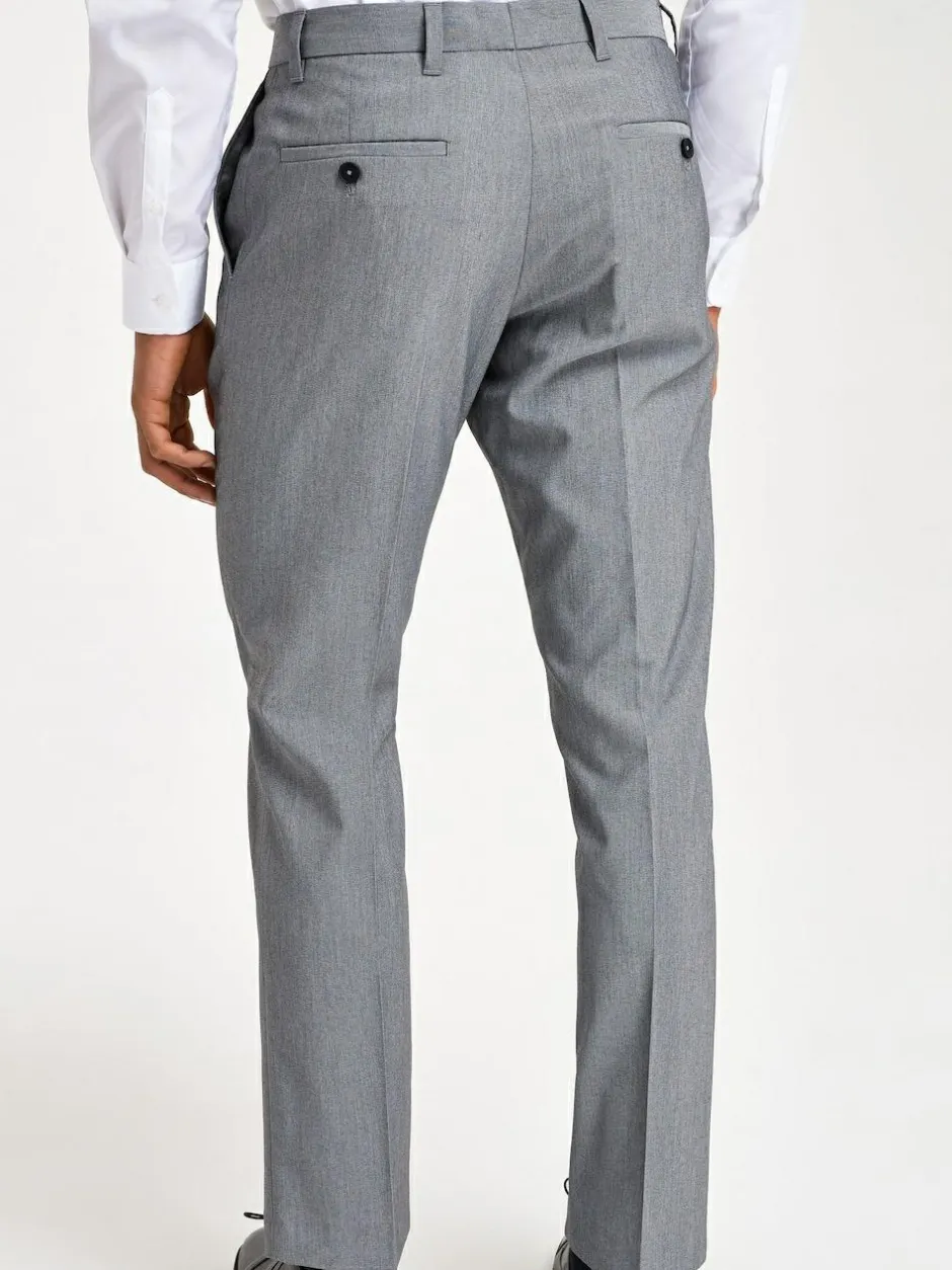 Next Light Grey Slim Fit Stretch Smart Trousers Best