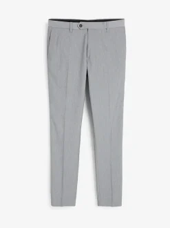 Next Light Grey Slim Fit Stretch Smart Trousers Best