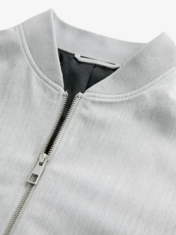 Next Light Grey Smart Bomber Jacket New