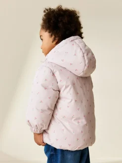 Next Shower Resistant Printed Coat (3mths-7yrs) Light Pink Cherry Outlet