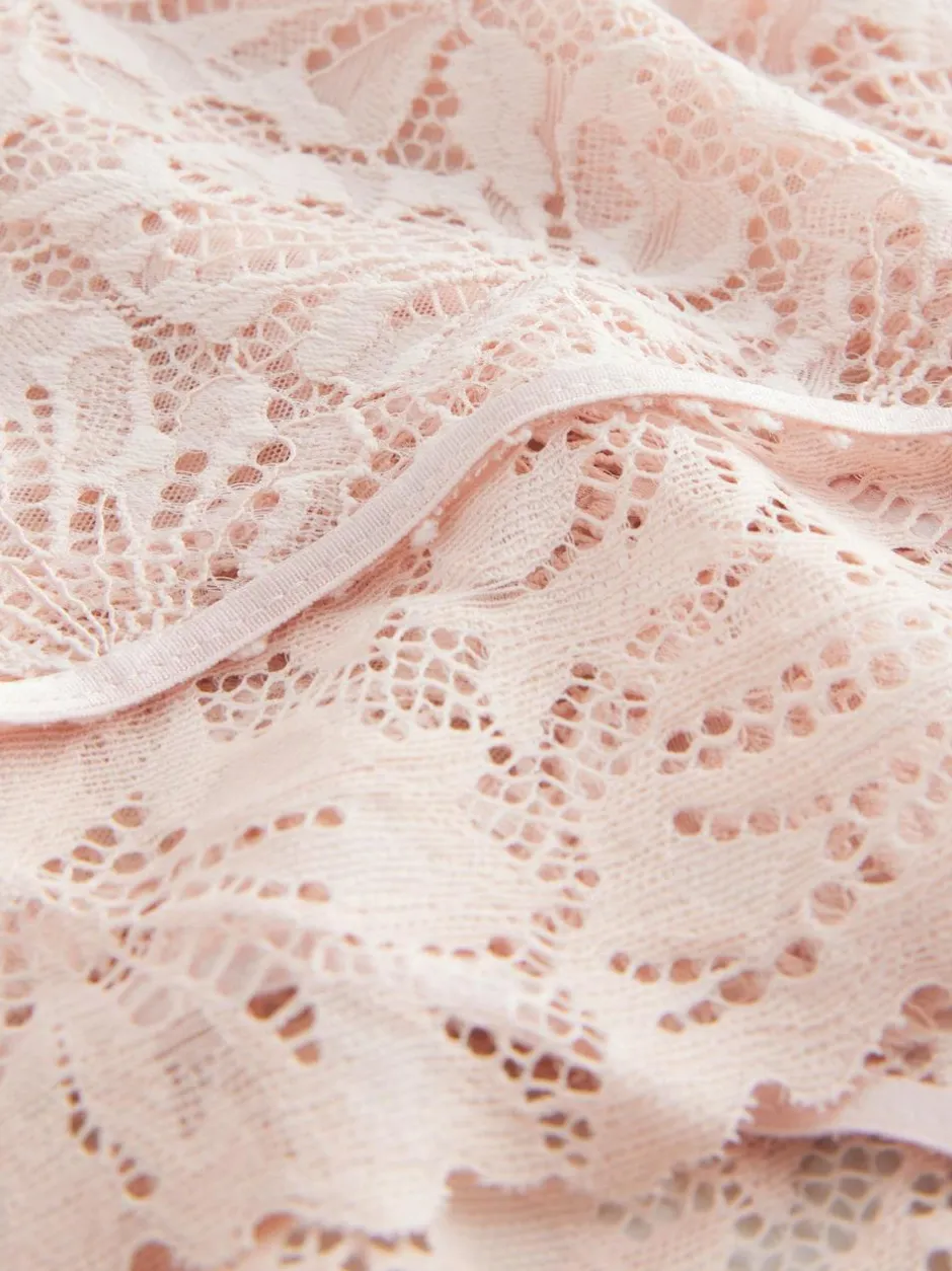 Next Light Pink High Leg Ultimate Comfort Lace Knickers 2 Pack Sale