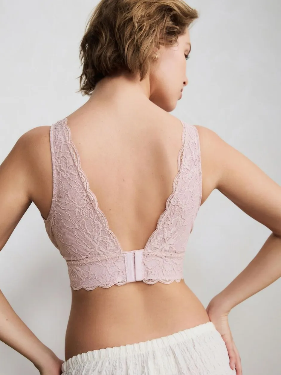Next Non Pad Non Wire Total Support Lace Bra Light Pink New