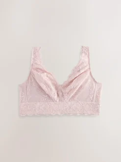 Next Non Pad Non Wire Total Support Lace Bra Light Pink New