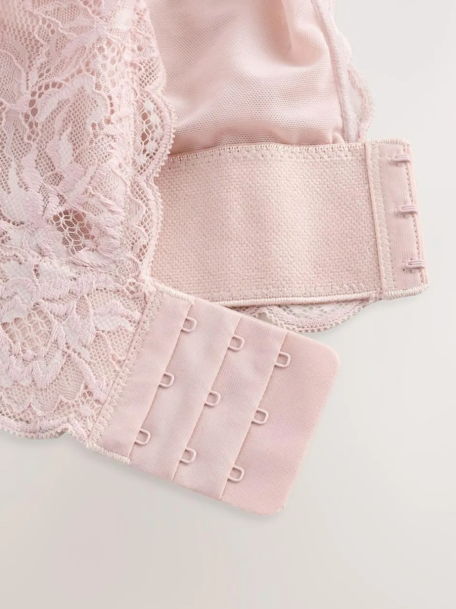 Next Non Pad Non Wire Total Support Lace Bra Light Pink New