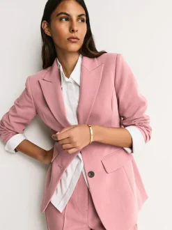 Next Light Pink Sculpting Single Breasted Blazer Discount