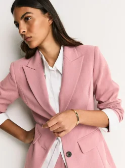 Next Light Pink Sculpting Single Breasted Blazer Discount