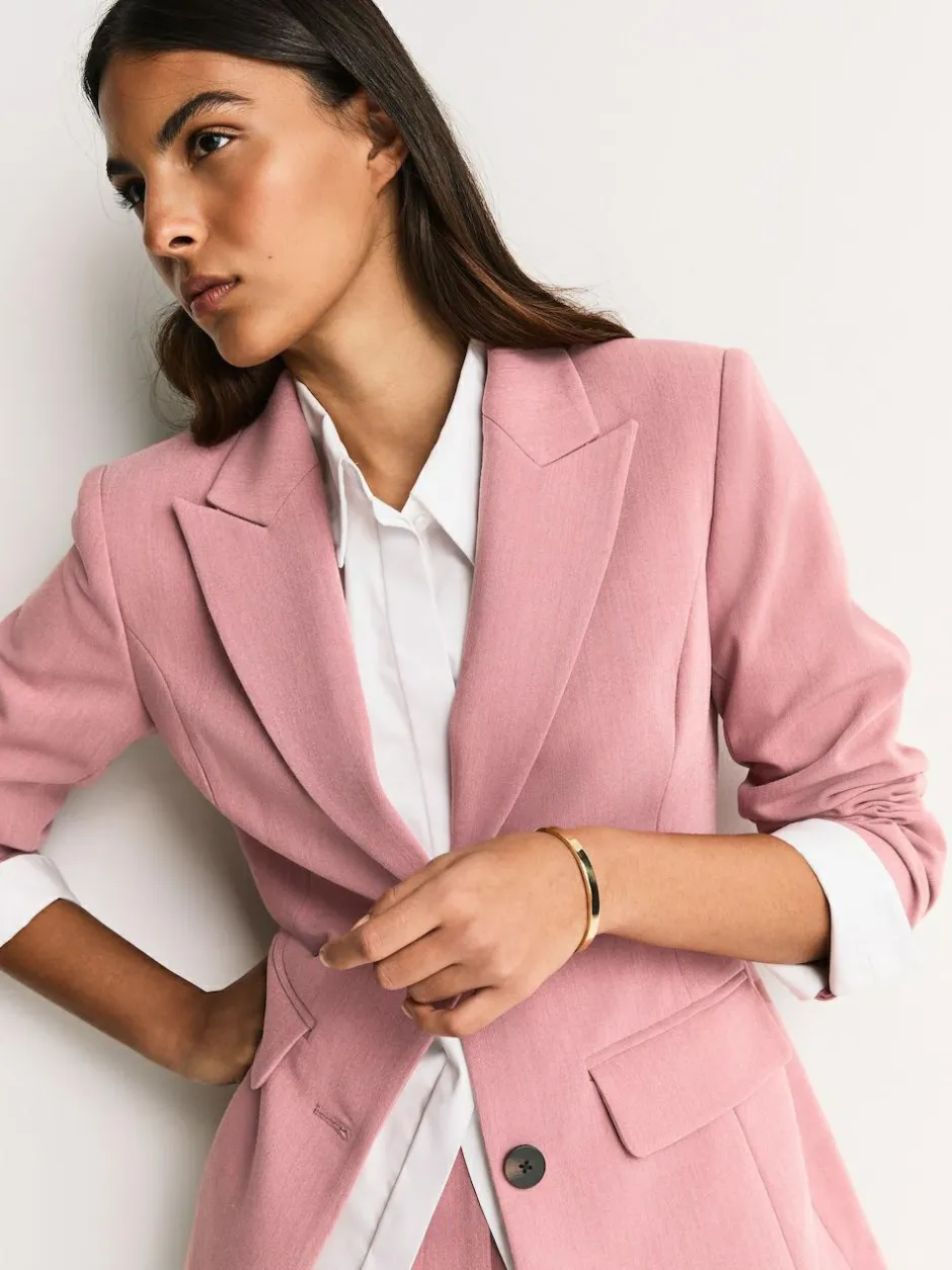 Next Light Pink Sculpting Single Breasted Blazer Discount