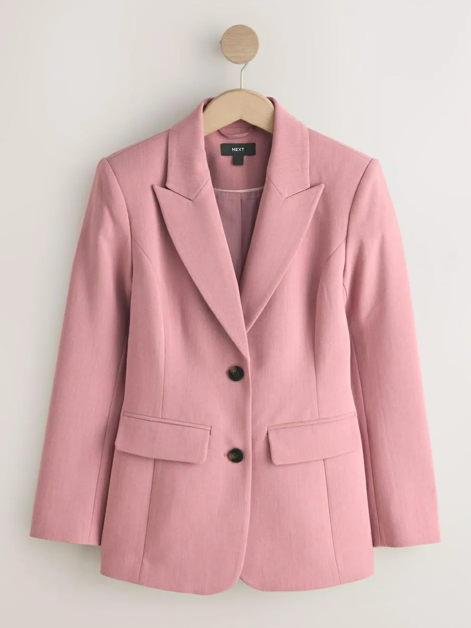 Next Light Pink Sculpting Single Breasted Blazer Discount