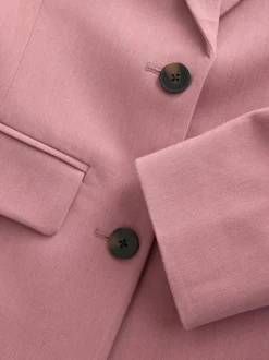 Next Light Pink Sculpting Single Breasted Blazer Discount