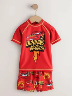 Next Rash Vest and Swim Shorts Set (3mths-7yrs) Lightening McQueen