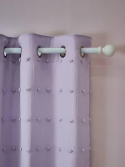 Next Bobble Pom Eyelet Blackout Curtains Lilac Hot