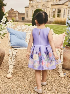 Next Scuba Occasion Dress (3mths-7yrs) Lilac Floral Online