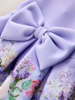 Next Scuba Occasion Dress (3mths-7yrs) Lilac Floral Online