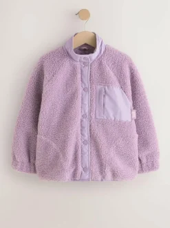 Next Button Up Fleece Jacket (3-16yrs) Lilac Purple Sale