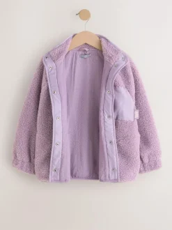 Next Button Up Fleece Jacket (3-16yrs) Lilac Purple Sale