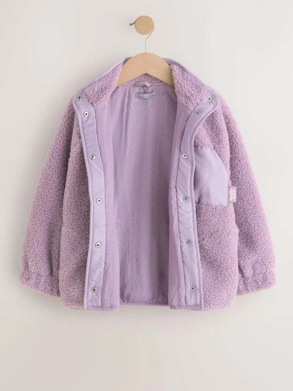 Next Button Up Fleece Jacket (3-16yrs) Lilac Purple Sale