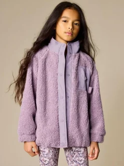Next Button Up Fleece Jacket (3-16yrs) Lilac Purple Sale