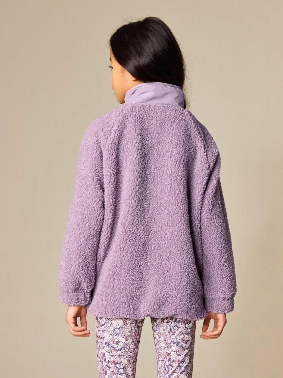 Next Button Up Fleece Jacket (3-16yrs) Lilac Purple Sale