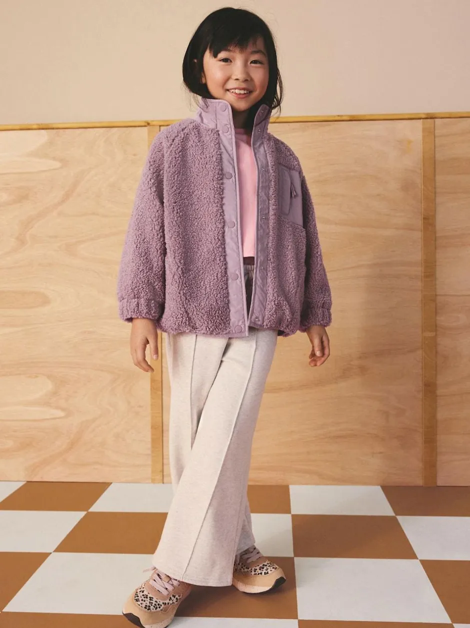 Next Button Up Fleece Jacket (3-16yrs) Lilac Purple Sale