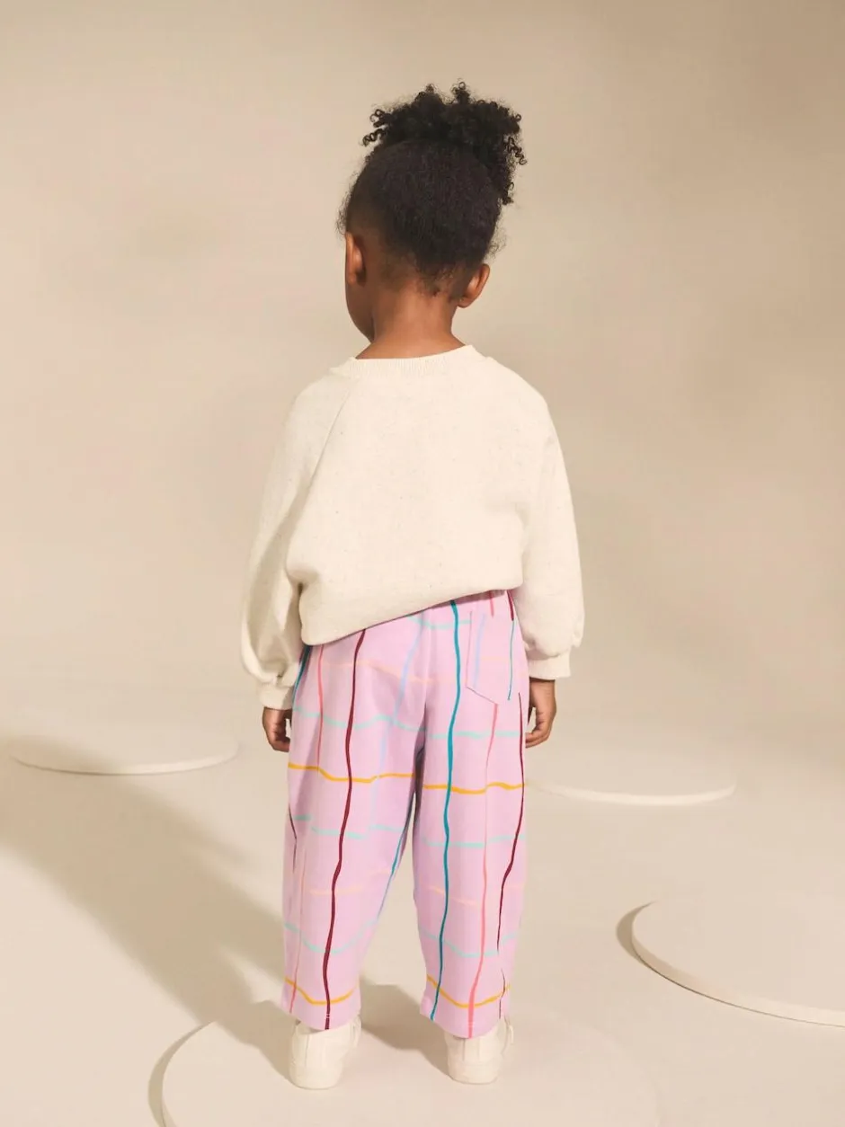 Next Lilac Purple Check Textured Barrel Leg Trousers (3mths-7yrs) Hot