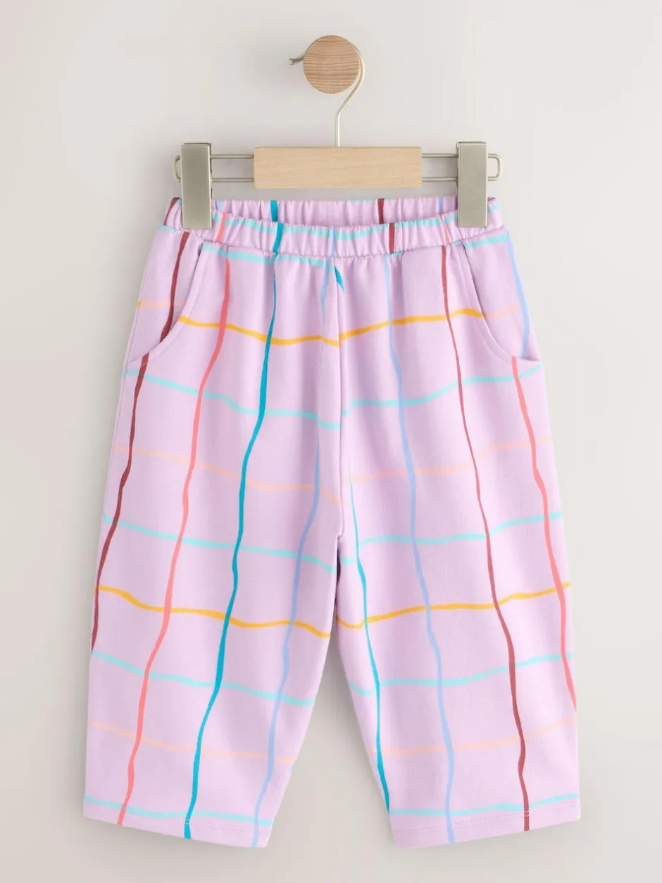 Next Lilac Purple Check Textured Barrel Leg Trousers (3mths-7yrs) Hot