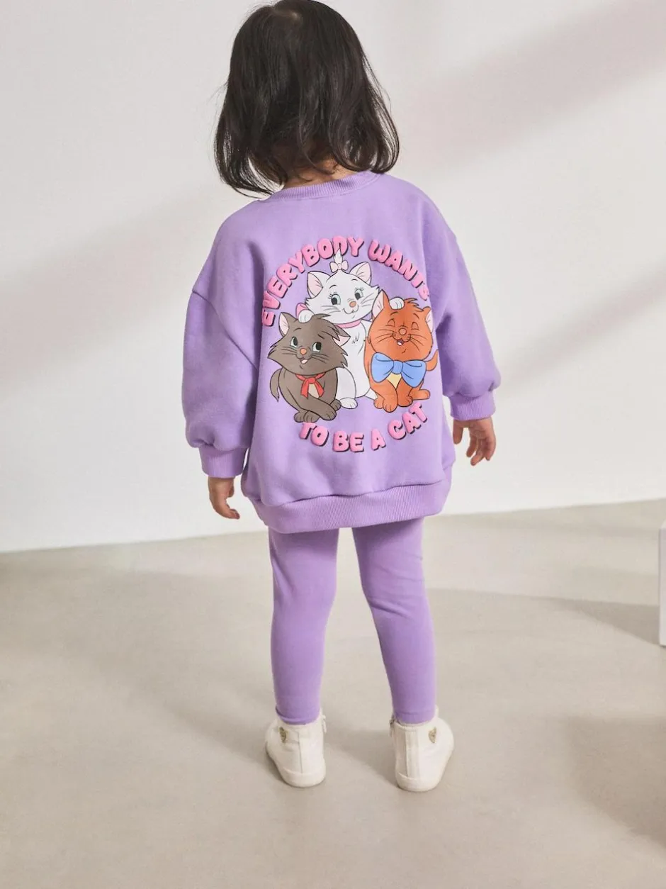Next Lilac Purple Disney Aristocats Sweatshirt & Leggings Set (3mths-7yrs) Best