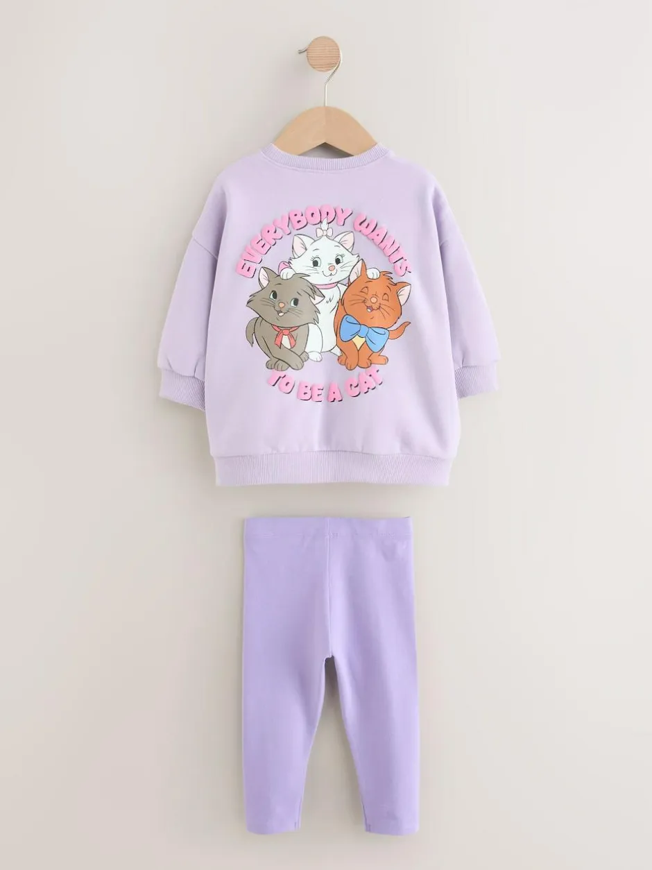Next Lilac Purple Disney Aristocats Sweatshirt & Leggings Set (3mths-7yrs) Best