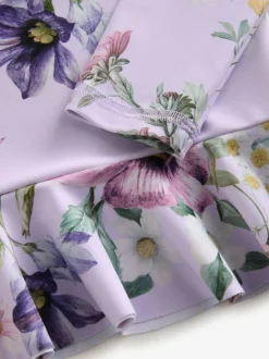 Next Sunsafe Swim Set (3mths-7yrs) Lilac Purple Floral Discount