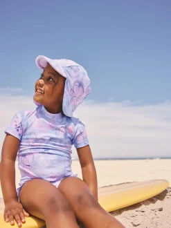 Next Swim Legionnaire Hat (3mths-10yrs) Lilac Purple Foil Butterfly Discount