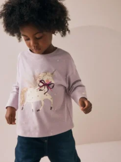 Next Lilac Purple Long Sleeve T-Shirt (3mths-7yrs) Hot