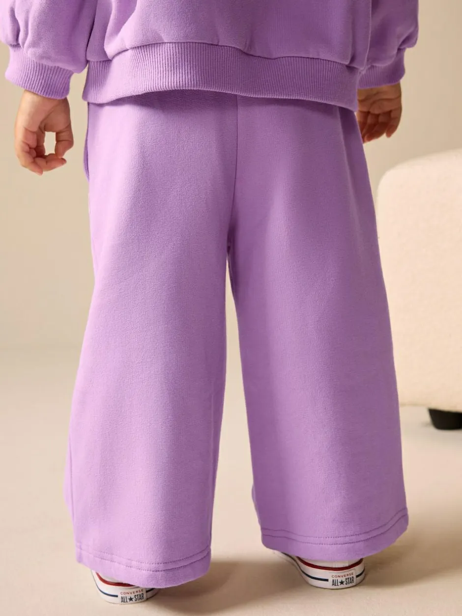 Next Lilac Purple Wide Leg Sweat Joggers (3mths-7yrs) Clearance