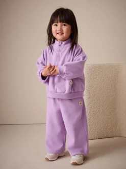 Next Lilac Purple Wide Leg Sweat Joggers (3mths-7yrs) Clearance
