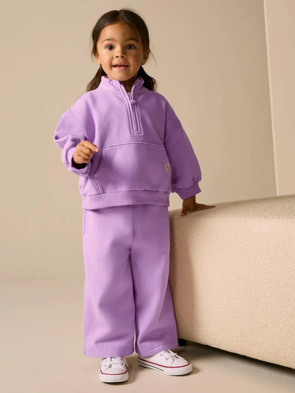 Next Lilac Purple Wide Leg Sweat Joggers (3mths-7yrs) Clearance