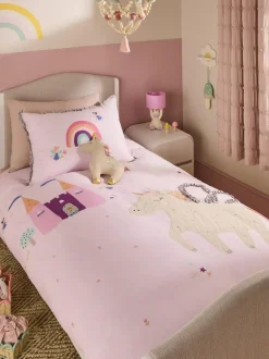 Next Lilac Unicorn Fairy Castle Duvet Cover and Pillowcase Set Best