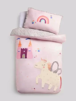 Next Lilac Unicorn Fairy Castle Duvet Cover and Pillowcase Set Best