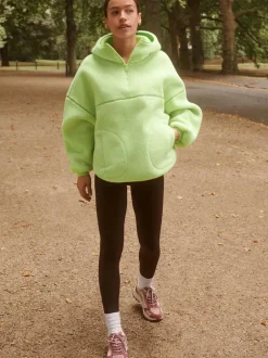 Next Active Borg Hooded Jacket Lime Green Sale
