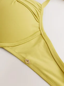 Next Draped Padded Shaping Wired Bikini Top Lime Green Online