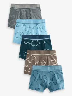 Next Linear Dino Print Junior Pattern Trunks 5 Pack (1.5-16yrs) Best