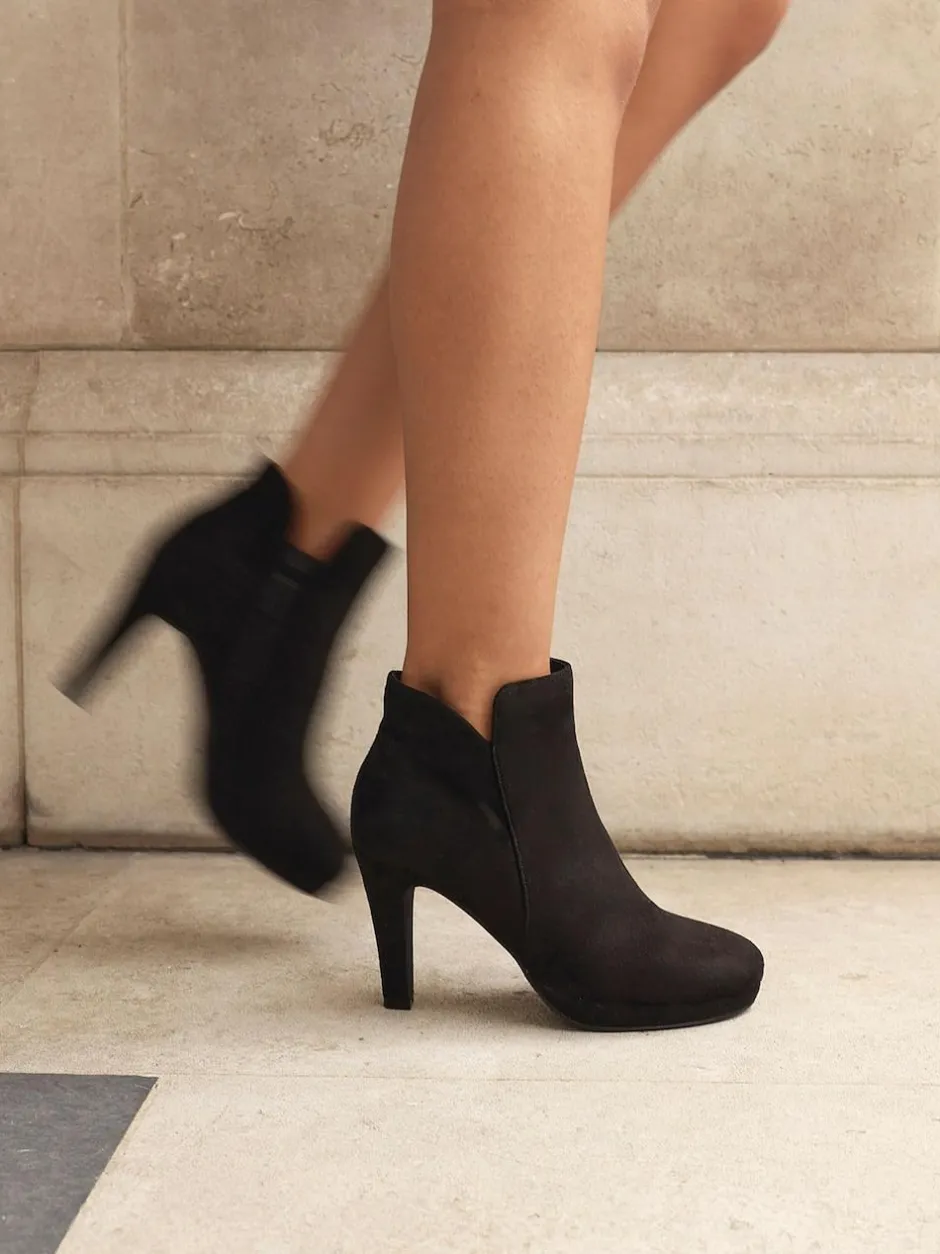 Linzi Layara Platform Ankle Boots With Stiletto Heels Black Discount